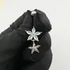 Colgante de Flor de Circonita Incrustada de Diamantes Clavo de Ombligo Anillo de Ombligo Joyería para Piercings Transfronteriza Elegante Tendencia Europea y Americana Hotties Sexy