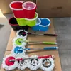 Cubo para Mopa Pequeño en Forma de 8 Cubo en Forma de 8 Cubo Giratorio para Mopa Persona Perezosa Sin Manos Lavable Juego de Mopa Cubo Mopa Absorbente de Agua para el Hogar