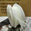 Punto 4cm Flor de Cinta de Hilo de Cola de Pez Perla Caja de Regalo Empaque Moño para Pastel Decoración Material Hecho a Mano Cinta