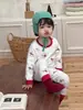 Roupas Infantis 2025 Novo Estilo Coreano Pijama de Inverno Infantil Conjunto de Duas Peças Roupa de Casa para Meninos
