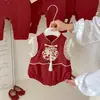 Roupas de Bebê Estilo Chinês para 100 Dias de Verão, Macacão Fofo, Roupa de Verão, Macacão de Bebê Super Adorável, Macacão de Estilo Chinês para 100 Dias