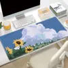 Mouse pad de animação de desenho animado paisagem pintura a óleo pad para teclado de computador espessado atacado transfronteiriço tapete de mesa grande transfronteiriço