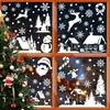 Decoraciones Creativas de Navidad, Bolas Colgantes Soñadoras, Bastones de Caramelo, Copos de Nieve, Pegatinas de Vidrio, Feliz Navidad, Pegatinas Estáticas de Muñeco de Nieve