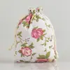Nuevas Bolsas Estampadas de Algodón y Lino para Empaque y Almacenamiento de Joyería y Juguetes Bolsas con Cordón para Almacenamiento de Bolsitas de Aromaterapia Bolsas con Cordón