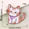 Adesivos de bordado originais logo de bordado de computador acessórios de vestuário gato de desenho animado animal emblema adesivos de patch feitos à mão adesivos de tecido