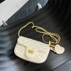 Bolso Cruzado Versátil Ins para Mujer, Nuevo Bolso de Cadena Acolchado de Moda Verano 2026, Bolso de Hombro Cuadrado Pequeño Estilo Chanel