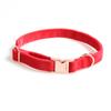 Jinjite nuevo collar de terciopelo para mascotas con moño, collar para perro, hebilla de metal completa en oro rosa, venta caliente transfronteriza