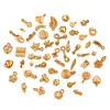 Dijes para Colgantes de Corazón, Flor, Animal, Estrella, Hoja, Pimienta, Hechos por Ti Mismo, Acero Inoxidable Chapado en Oro Real Ecológico, Joyería