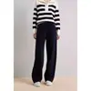 Novedad Otoño e Invierno 2026 Pantalones Casuales Azul Marino de Pierna Recta para Mujer con Tacto Fluido, Moda Elegante de Ropa de Trabajo, Pantalones de Pierna Ancha Forrados de Polar