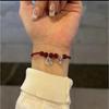 Pulsera Pareja de Pulseras de Campana Marca Agate Fu Pulsera Tejida a Mano Par de Cuerdas de Mano Suerte Simples Regalo para Estudiante Mejor Amigo