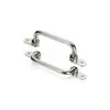 Manija de Puerta de Gabinete Plegable en Forma de Arco Cromada Uwfasn Manija Montada en Superficie para Muebles