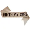 Fiesta de Cumpleaños Transfronteriza Fiesta del Rey y la Reina Correa para el Hombro Niña de Cumpleaños Cinturón de Etiqueta para Niñas Cinta