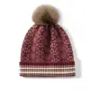 Gorro de Cachemira Estilo Coreano para Mujer Otoño/Invierno 2024 con Pompón, Gorro de Punto de Moda Cálido Protector de Orejas para Clima Frío