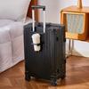 Maleta de Alto Valor 24 pulgadas Marco de Aluminio Ruedas Universales Silenciosas Maleta Trolley de Viaje Portavasos Plegable Caja con Contraseña Gran Capacidad