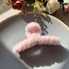 Presilhas de Cabelo Peludas de Outono e Inverno, Presilhas de Cabelo de Pelúcia Coreanas, Presilhas de Garra Fofas para Penteados, Presilhas de Tubarão, Grampos Cruzados, Grampos de Cabelo
