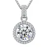 Colar de Zircônia Banhado a Prata para Transmissão ao Vivo Xiaohongshu Douyin Feminino Pingente Quadrado de Diamante Gota d'Água Formato Pera Corrente Clavícula Atacado