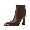 Encuentro de Temporada para Mujer 2026 Nuevas Botines Cortos Elegantes con Tacón de Aguja Otoño/Invierno Puntera Puntiaguda Francesa Botas de Moda