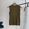 Chaleco de punto texturizado estilo coreano Beishan Tongshu para mujer, top sin mangas acanalado de principios de otoño, camiseta básica ajustada P156