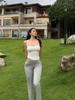 Chica Latte Super Cómodos de Cintura Baja Casual Holgados Ropa de Abrigo Adelgazantes Modernos Pantalones Deportivos de Pierna Ancha Pantalones de Yoga Elásticos