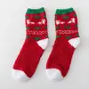 Calcetines Gruesos de Coral para Otoño e Invierno, Calcetines Tibios de Medio Forro Polar, Calcetines de Rizo, Calcetines de Dibujos Animados para Dormir en Casa, Calcetines Gruesos de Navidad