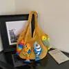 Bolsa tejida transfronteriza, nueva de gran capacidad, versátil, moderna, a la moda y casual, bolso de mano elegante y único, bolso de hombro
