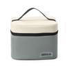 Bolsa de almuerzo con bloques de color y compartimentos, forma cuadrada, bolsa de bento simple y elegante, caja térmica con bolsa de hielo aislante