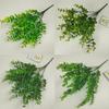 7 Galhos 35 Eucalipto 5 Camadas 6 Camadas Folhas de Dinheiro Grama de Milão Gipsofila Planta Artificial Flor Falsa Flor de Seda