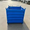 Caja de materiales de descarga automática con apertura inferior para descarga, caja de metal industrial engrosada para chatarra, caja de metal de alta resistencia
