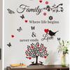Pegatinas de Pared Letras Árbol Negro Transfronterizas para Habitación Infantil, Dormitorio, Pared de Fondo de Sala de Estar, Decoración del Hogar, Removibles