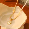 Popular Collar con Colgante de Camelia que Gotea Aceite para Mujer, Gama Alta, Moderno, Ligero y de Lujo, Diseño Micro-Decorado, Collar de Cadena para Clavícula