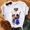 Camiseta Melhor Amiga feminina nova camiseta preta moda feminina camiseta com estampa fofa Harajuku blusa gola redonda