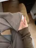 Pantalones grises-marrones de pierna ancha estilo americano para mujer, nueva colección otoño 2026, de cintura alta, adelgazantes, de corte holgado, pantalones deportivos casuales, adecuados para figuras petite
