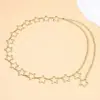 Joyería Transfronteriza Europea y Americana Cadena Metálica Simple Corazón Pentagonal Cadena para la Cintura Vestido Sexy Joyería para la Cintura Hip-Hop