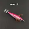 8cm Gamba de Madera Luminosa Anzuelo para Calamar Nivel Láser Luminoso Gamba Impresión UV Señuelo Falso