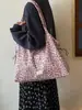 Bolso de lona retro con estampado de estrella y leopardo estilo coreano para mujer, nuevo bolso de hombro casual de gran capacidad para el día a día 2026