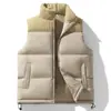 Chaleco Transfronterizo Explosiones Otoño e Invierno Grueso Algodón Plumón Chaqueta Moda Pareja Cuello Guapo Chaleco Cálido