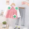 Conjunto de Verano para Bebé Niña 2023 Ropa y Pantalones Infantiles Modernos Estilo Coreano Pequeño Conjunto Estilo Chanel para Niñas