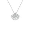 Collar de Falda de Múltiples Capas con Diamante de Corte Trapecio para Mujer Que No Se Desvanece. Collar Luna de la Misma Noche de Gjia Plata 925