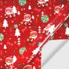 Papel de Regalo Transfronterizo Serie Roja Serie Navideña Linda Papel de Regalo Tamaño Grande de Alta Gama Dropshipping