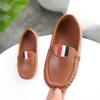 Zapatos de Cuero Populares para Niños Primavera y Otoño 2025, Zapatos Tipo Mocasín de Suela Suave para Niños, Zapatos Planos para Niñas, Zapatos para Bebés de Una Pierna
