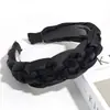 Moda Estilo Europeo y Americano Diadema Trenzada Retro Tela Versátil Corona Alta Dientes Antideslizante Diadema Tocado Venta al por Mayor