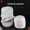 Vedação de Porta de Forno Corda Torcida de Amianto Corda Trançada Redonda Resistente à Temperatura Corda Quadrada de Amianto Corda de Fibra Corda Sem Poeira Resistente a Altas Temperaturas