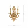 Luminária de parede retrô estilo europeu toda em cobre Lâmpada frontal para espelho de corredor de vila Iluminação decorativa para parede de fundo de sala de estar, sala de jantar, quarto Lâmpadas