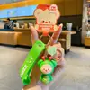 Auténtico Dibujo Animado Lindo Serie de Insectos Osito de Peluche Adorable Escarabajo Llavero Colgante Creativo para Mochila Pequeño Regalo