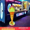 Escultura de Helado Esférico Adorno Grande Modelo de Helado de Doble Bola Colgante de Pared Luminoso Decoración de Tienda de Postres Invertida