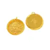 Esperando accesorios DIY de oro francés antiguo de Vietnam Zakilam Huang Caishen diamante Guanyin colgante redondo de boutique
