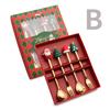 Conjunto de Colheres de Natal Fofas Transfronteiriças Colher de Café Colher Criativa para Mexer Garfo Caixa de Presente de Natal Utensílios de Mesa Garfo de Sobremesa