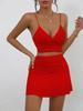 Amazon Cross-Border Roupas Femininas Temu Mais Vendidos de Verão Cor Sólida Sexy Costas Nuas Camisole Top Conjunto de Alta Qualidade para Mulheres Verão