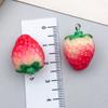 Acessórios de Joias de Liga DIY Ouro Kc Liga com Gotejamento de Óleo Pingente de Fruta Morango Chaveiro Brincos Pingente de Colar
