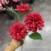 Dália Artificial de Haste Única com 3 Flores, Material para Flores Artificiais de Dália Atacado, Arte Floral Decorativa, Dália Artificial